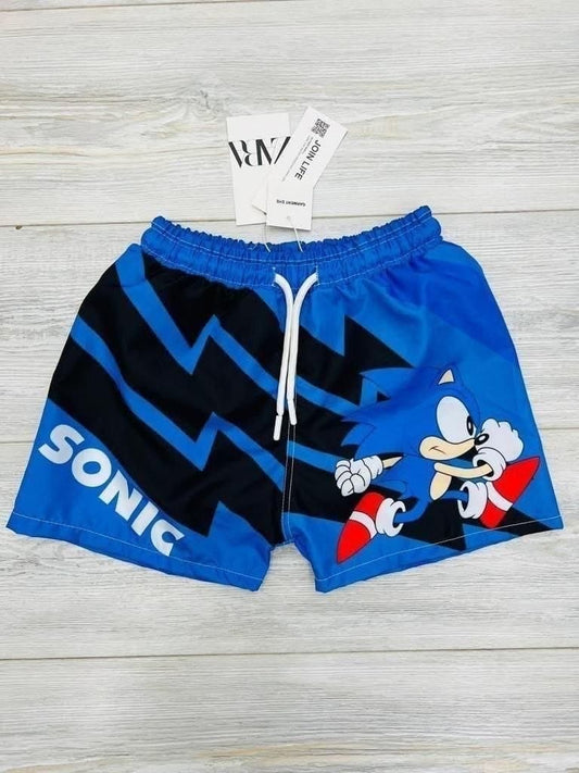 Boys Sonic Print Swim Shorts
