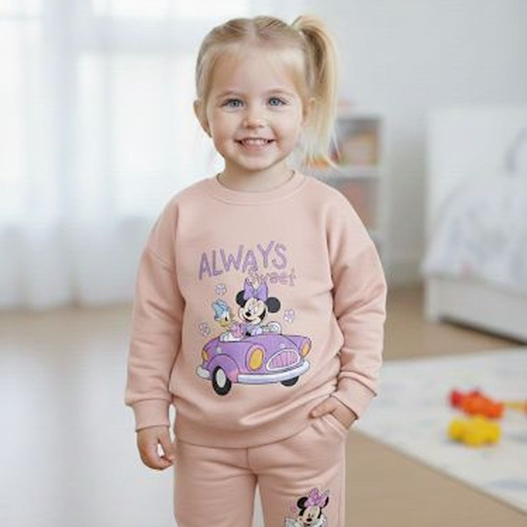 Kids Character Print Jersey Set - Pink