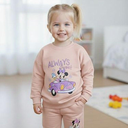 Kids Character Print Jersey Set - Pink