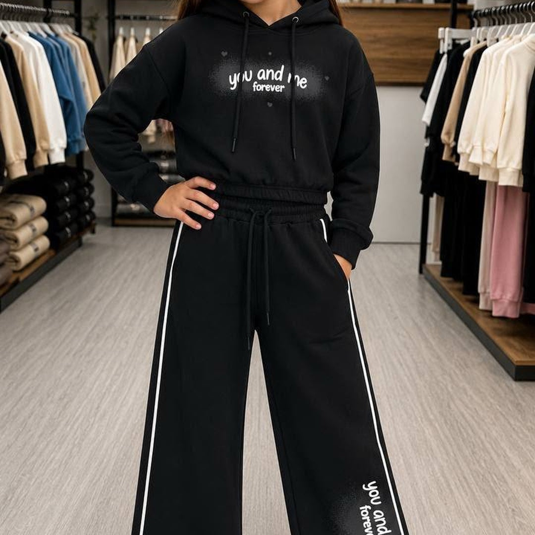 Girls 3-Piece Hoodie Tracksuit Set